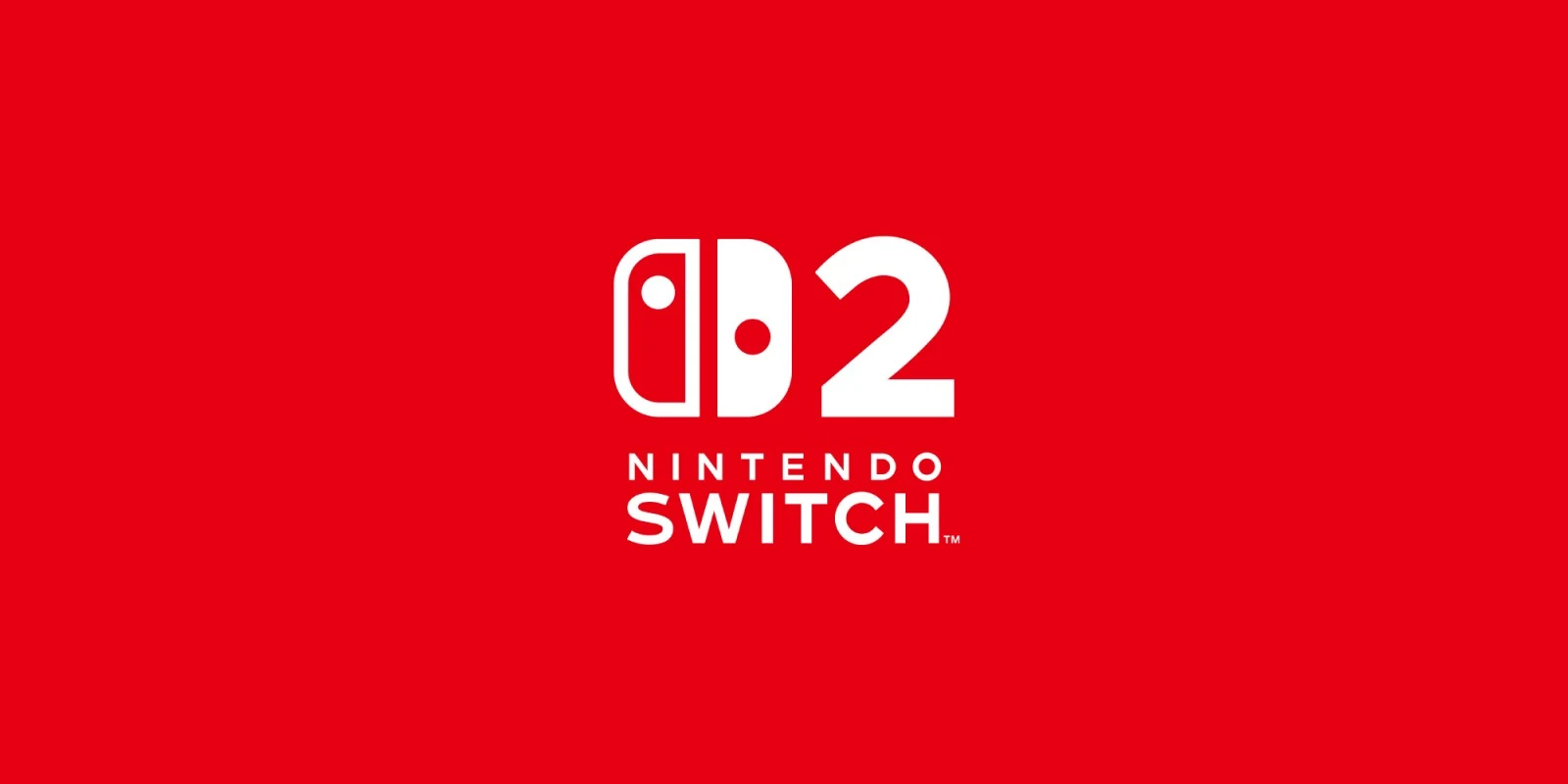 Logotipo do Nintendo Switch 2, em branco sobre fundo vermelho